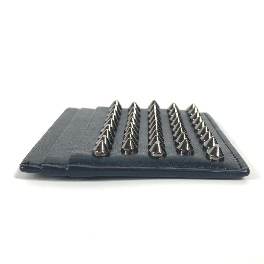 Christian Louboutin Card Case leather black Studs mens(Unisex) Used Authentic