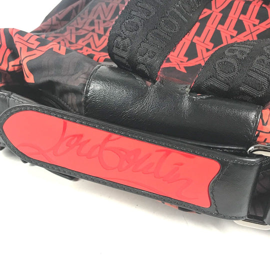 Christian Louboutin Backpack Nylon / leather black backpack bag Overall handle