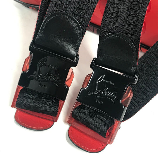 Christian Louboutin Backpack Nylon / leather black backpack bag Overall handle