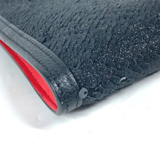 Christian Louboutin Shoulder Bag leather black SKY Sky Sequins