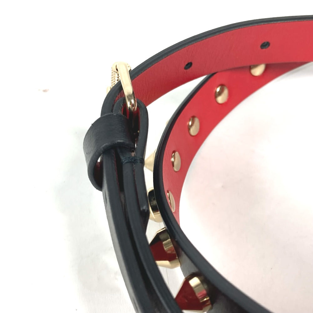 Christian Louboutin belt leather black Studs Women 75 Used Authentic