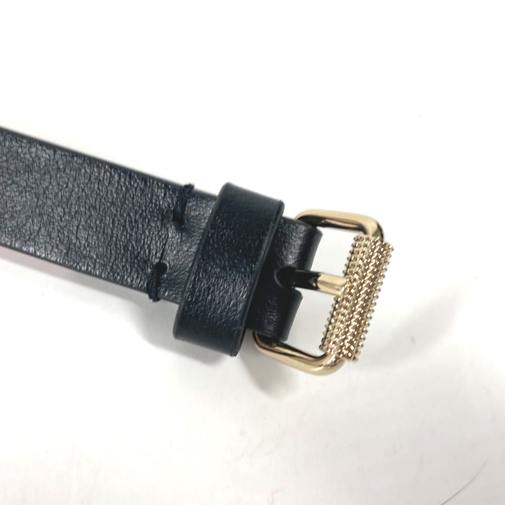 Christian Louboutin belt leather black Studs Women 75 Used Authentic