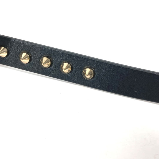 Christian Louboutin belt leather black Studs Women 75 Used Authentic