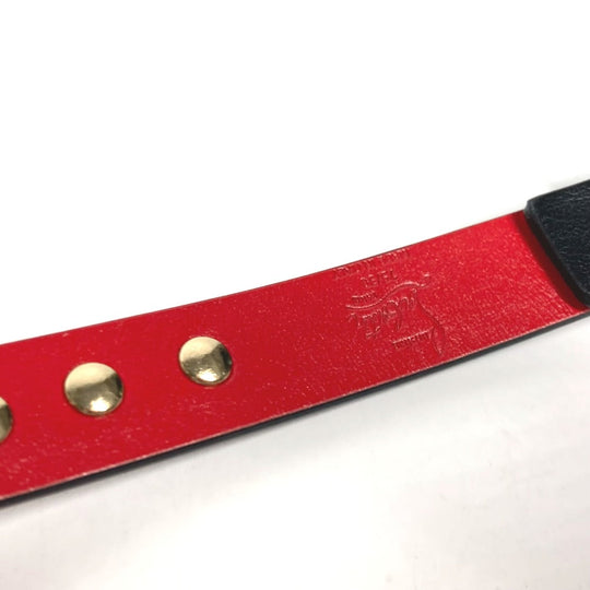 Christian Louboutin belt leather black Studs Women 75 Used Authentic