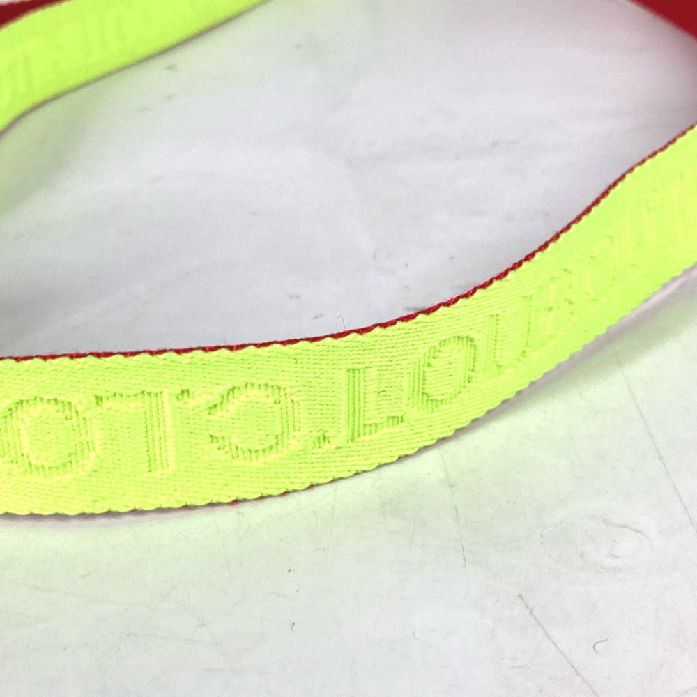 Christian Louboutin belt canvas yellow logo unisex(Unisex) Used Authentic