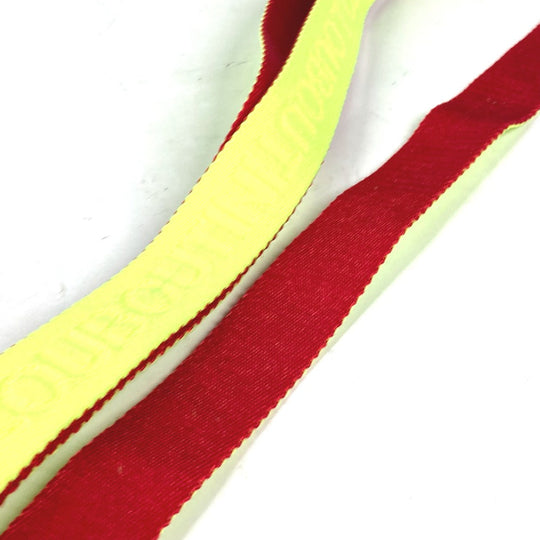 Christian Louboutin belt canvas yellow logo unisex(Unisex) Used Authentic