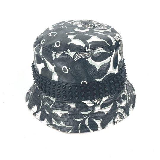 Christian Louboutin hat cotton black Studs mens(Unisex) M Used Authentic