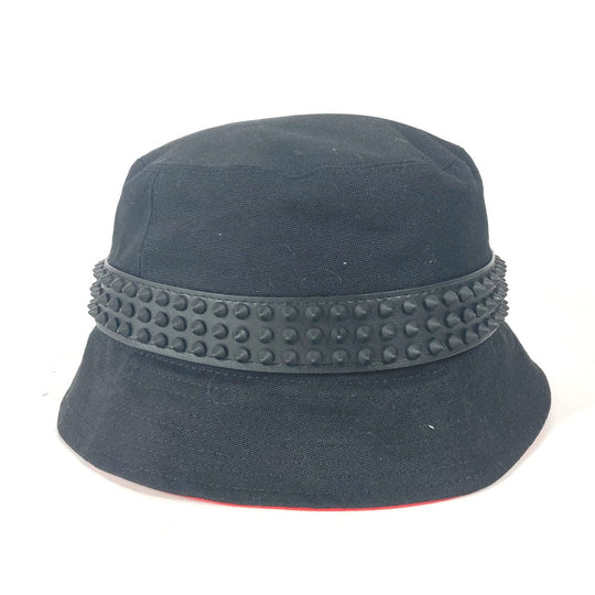 Christian Louboutin hat 3235326 cotton black Studs BOBINO unisex(Unisex) L Used Authentic