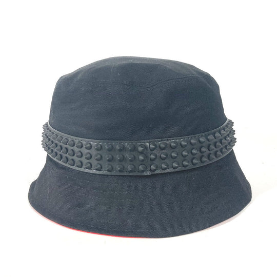 Christian Louboutin hat 3235326 cotton black Studs BOBINO unisex(Unisex) L Used Authentic