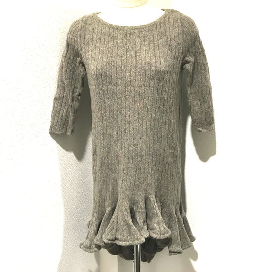 JILLSTUART one piece 092-7272006 Hair 100% gray Frill hem Jill Stuart x Youna Women 2 Used Authentic