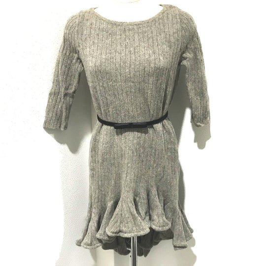 JILLSTUART one piece 092-7272006 Hair 100% gray Frill hem Jill Stuart x Youna Women 2 Used Authentic