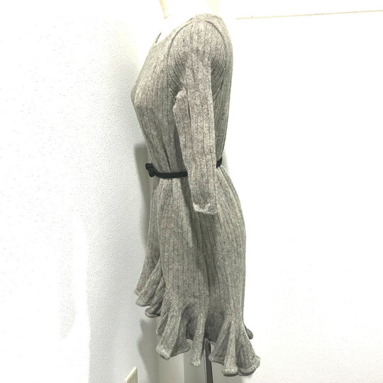 JILLSTUART one piece 092-7272006 Hair 100% gray Frill hem Jill Stuart x Youna Women 2 Used Authentic