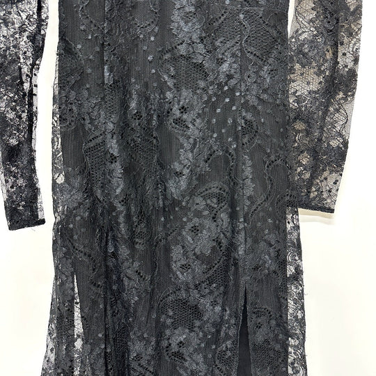 JILLSTUART one piece 108-7140014 polyester black Endi Robe Nadia Lace Women 2 Used Authentic