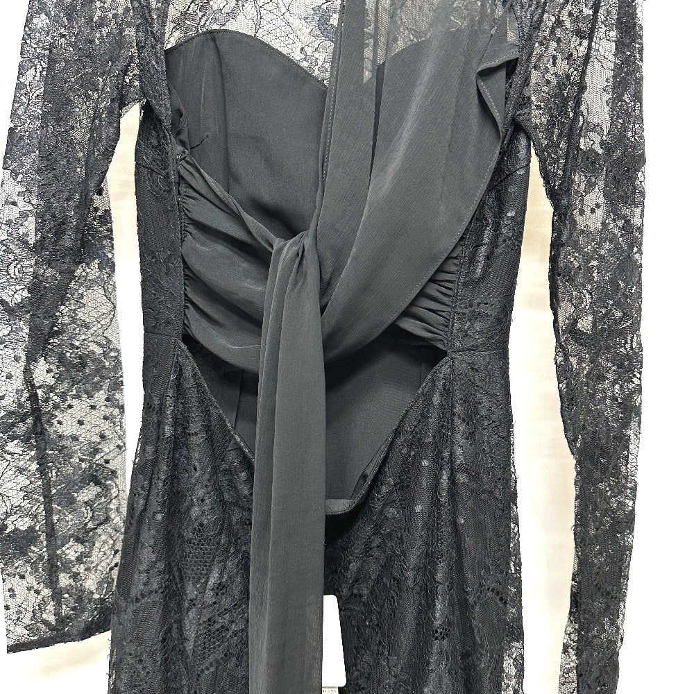 JILLSTUART one piece 108-7140014 polyester black Endi Robe Nadia Lace Women 2 Used Authentic