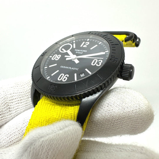 TOM FORD Watches Mechanical Automatic TFT002 Plastic, Nylon black No.002 Ocean Plastic Sports Timepiece black dial mens Used Authentic