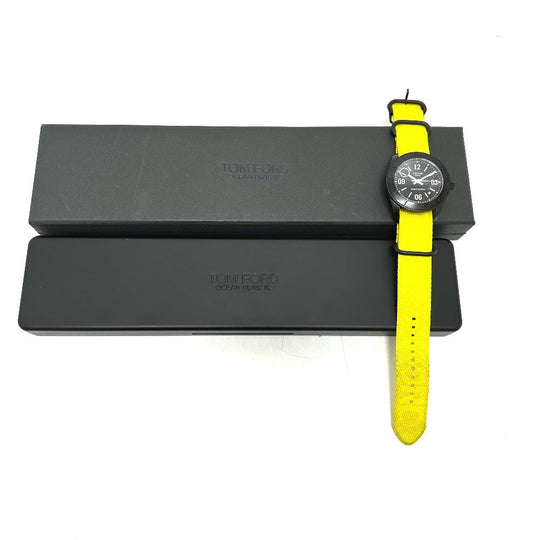TOM FORD Watches Mechanical Automatic TFT002 Plastic, Nylon black No.002 Ocean Plastic Sports Timepiece black dial mens Used Authentic