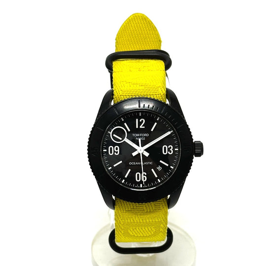 TOM FORD Watches Mechanical Automatic TFT002 Plastic, Nylon black No.002 Ocean Plastic Sports Timepiece black dial mens Used Authentic