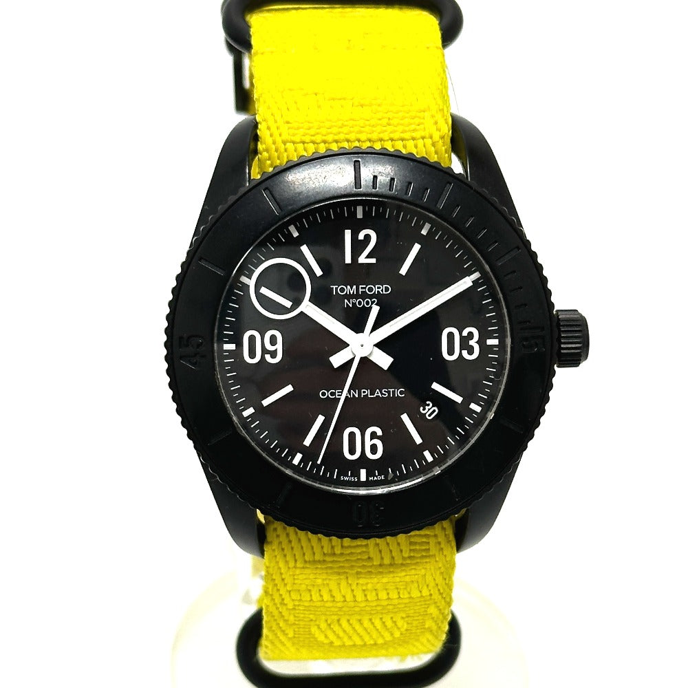 TOM FORD Watches Mechanical Automatic TFT002 Plastic, Nylon black No.002 Ocean Plastic Sports Timepiece black dial mens Used Authentic