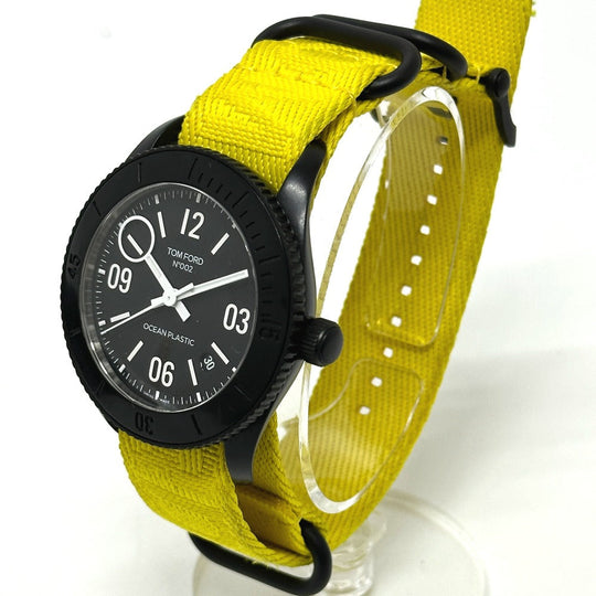 TOM FORD Watches Mechanical Automatic TFT002 Plastic, Nylon black No.002 Ocean Plastic Sports Timepiece black dial mens Used Authentic