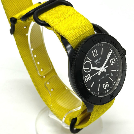 TOM FORD Watches Mechanical Automatic TFT002 Plastic, Nylon black No.002 Ocean Plastic Sports Timepiece black dial mens Used Authentic
