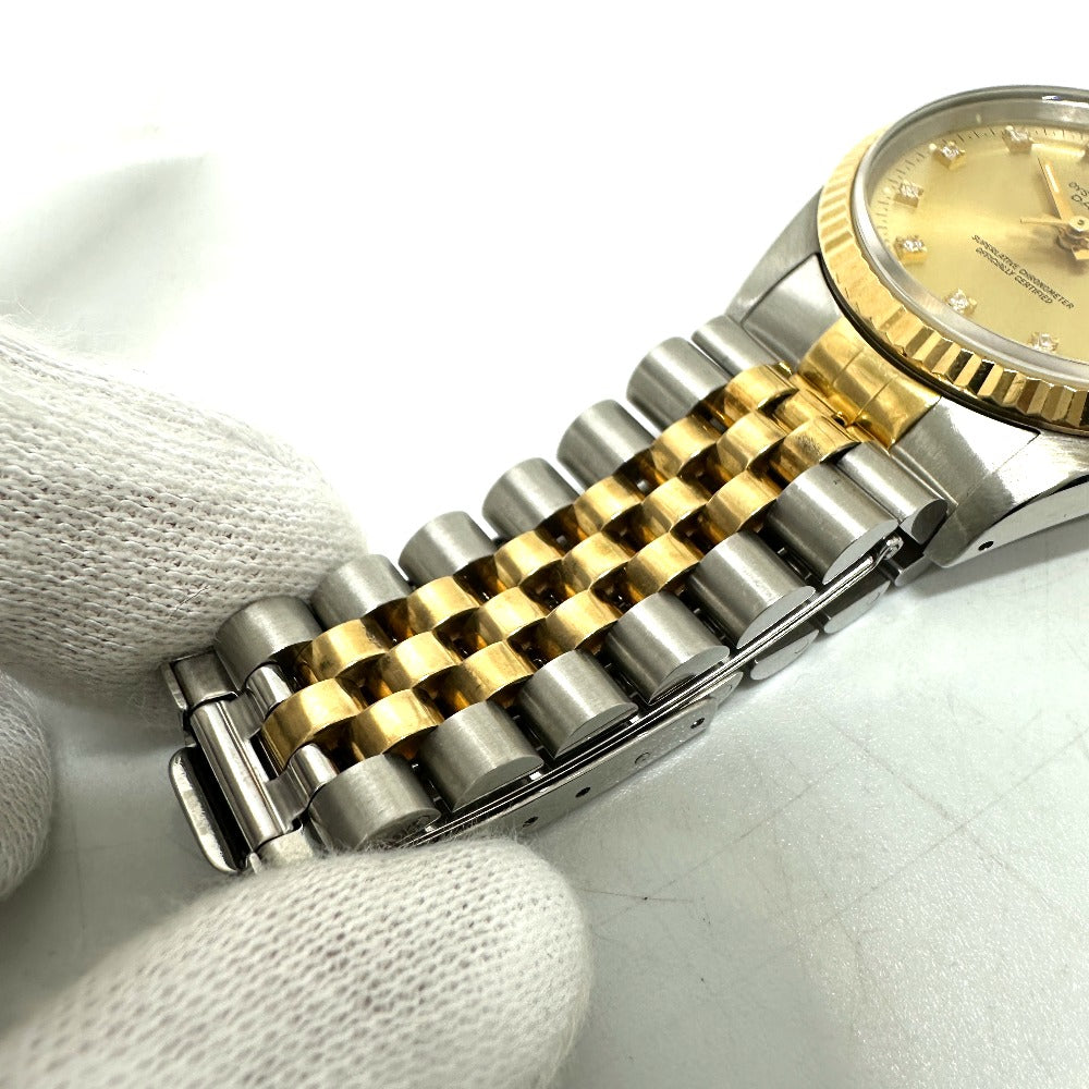 ROLEX Watches Mechanical Automatic 16233G Stainless Steel/YG Silver Datejust 10P Diamond gold dial