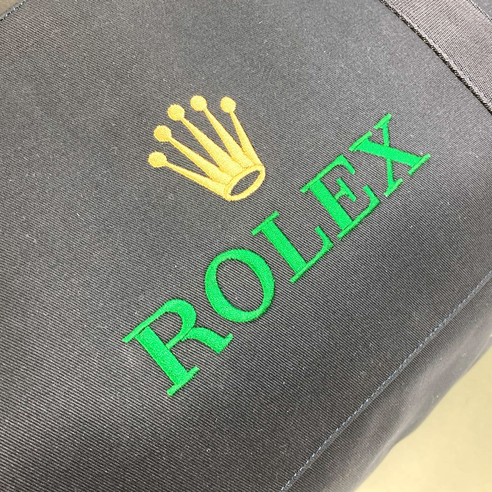 ROLEX Boston Duffel bag canvas Navy Logo embroidery Sports bag