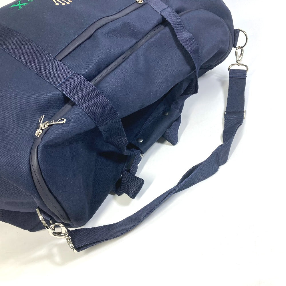 ROLEX Boston Duffel bag canvas Navy Logo embroidery Sports bag