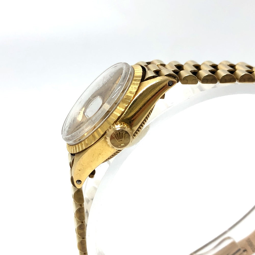 ROLEX Watches Mechanical Automatic 6527 18K Yellow Gold gold K18 Solid Datejust gold dial Women Used Authentic