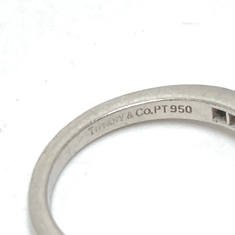 TIFFANY&Co. Ring Pt950 Silver Pt950 Ribbon Diamond Women 11�† Used Authentic