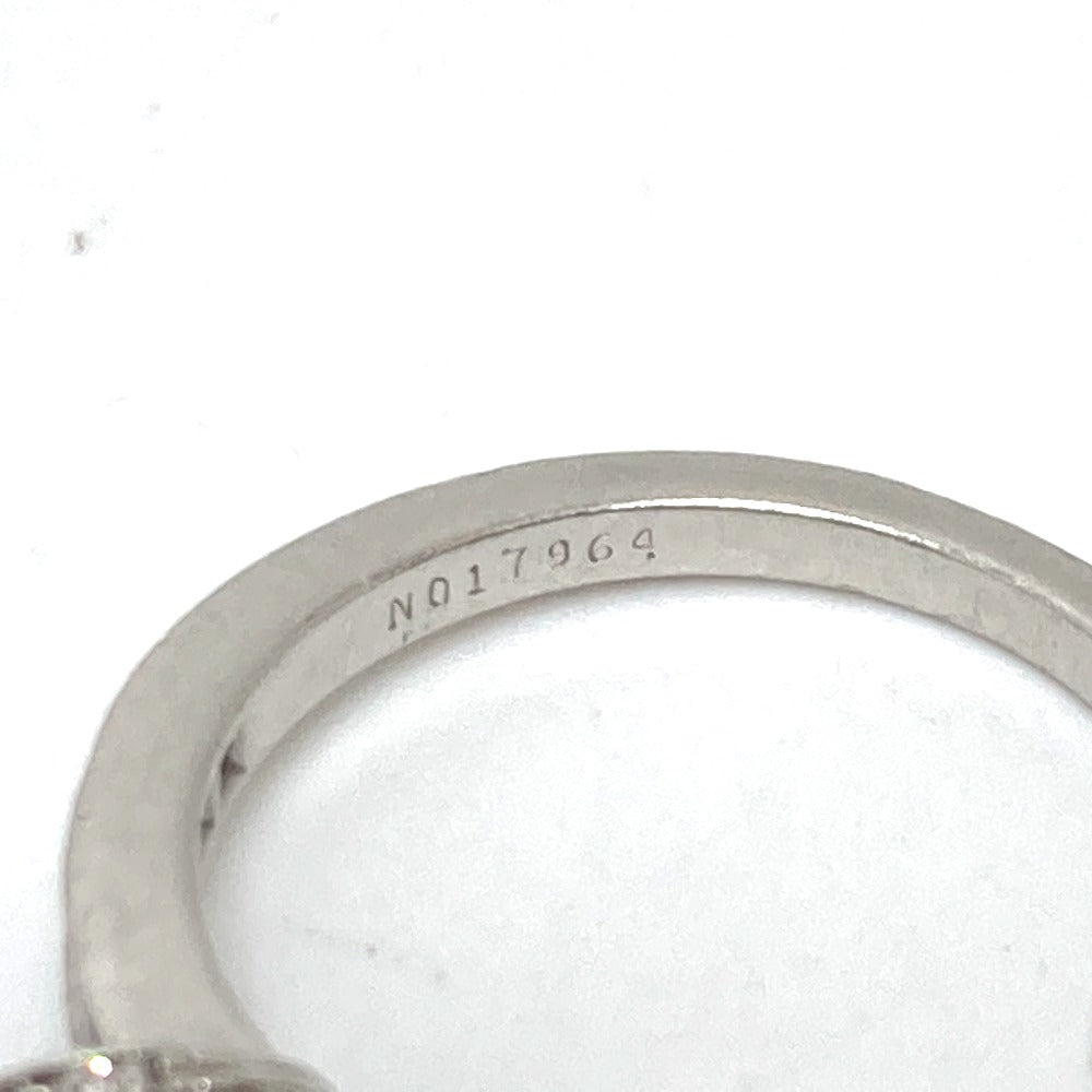 TIFFANY&Co. Ring Pt950 Silver Pt950 Ribbon Diamond Women 11�† Used Authentic