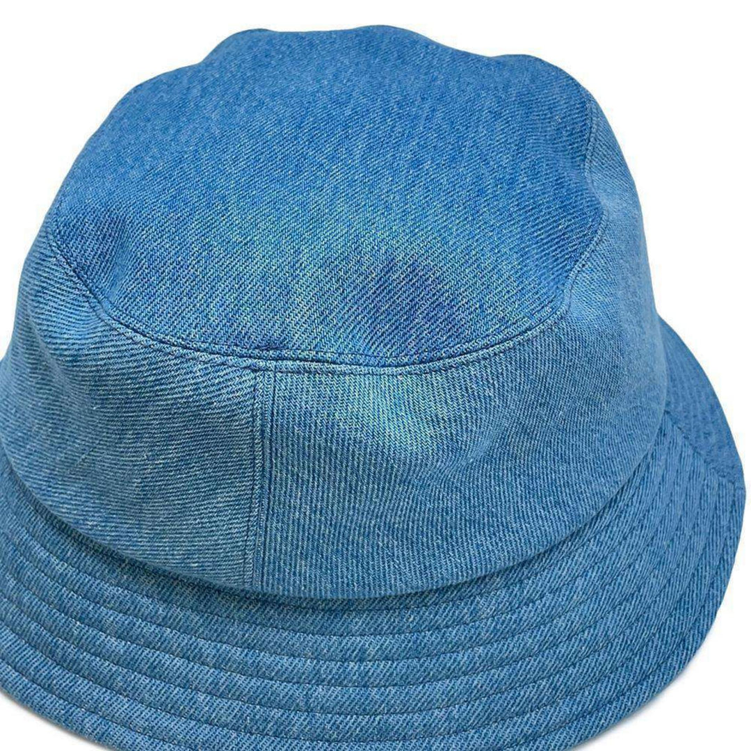 CHANEL Denim Cotton Light Blue Hat Preloved