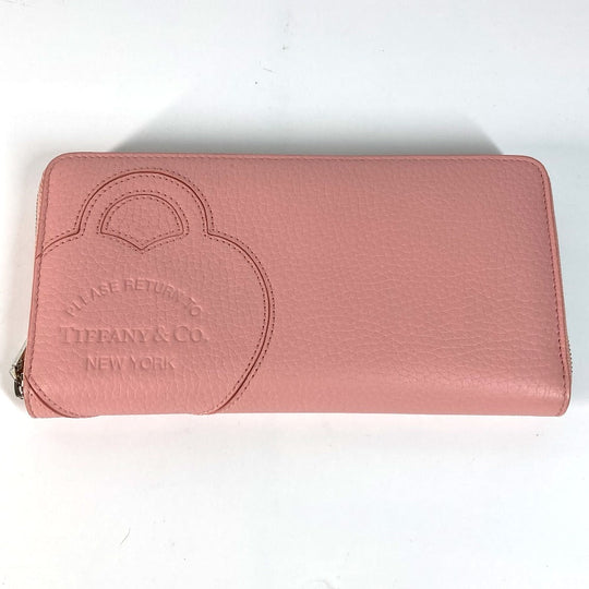 TIFFANY&Co. Long Wallet Purse 72458575 leather pink Japan limited Return to TIFFANY&Co. Heart Large Zip Wallet Women Used Authentic
