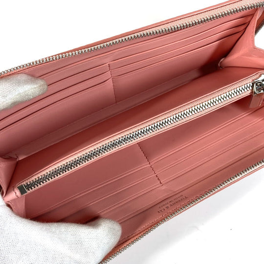TIFFANY&Co. Long Wallet Purse 72458575 leather pink Japan limited Return to TIFFANY&Co. Heart Large Zip Wallet Women Used Authentic