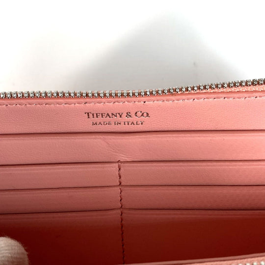 TIFFANY&Co. Long Wallet Purse 72458575 leather pink Japan limited Return to TIFFANY&Co. Heart Large Zip Wallet Women Used Authentic