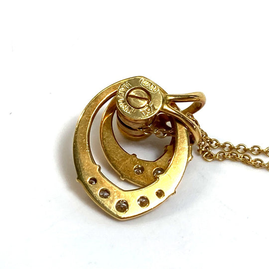 TIFFANY&Co. Necklace 18K gold diamond Women Used Authentic