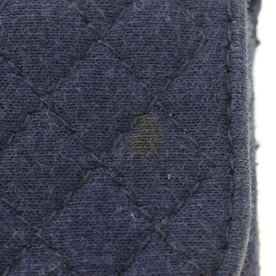 CHANEL Pouch cotton Navy Chain pochette