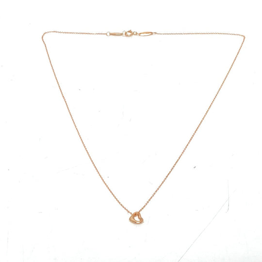 TIFFANY&Co. Necklace 18K Pink Gold gold elsa peretti open heart Women Used Authentic