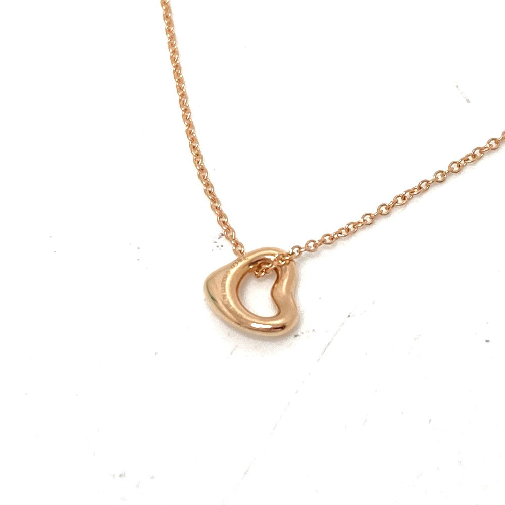 TIFFANY&Co. Necklace 18K Pink Gold gold elsa peretti open heart Women Used Authentic