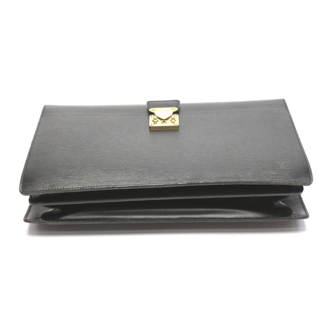 LOUIS VUITTON Business bag M54352 Epi Leather black Briefcase Epi Fermoire mens Used Authentic