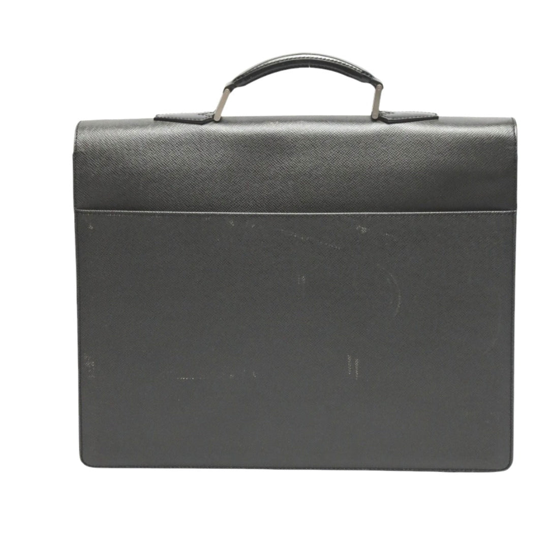 LOUIS VUITTON Handbag M30032 Taiga black Documents bag Taiga Serviet Moskova mens Used Authentic