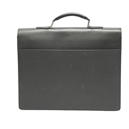LOUIS VUITTON Handbag M30032 Taiga black Documents bag Taiga Serviet Moskova mens Used Authentic