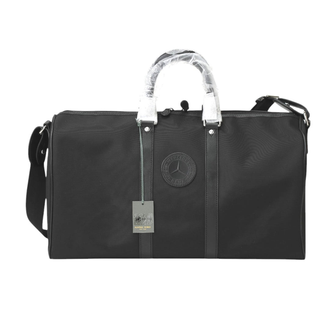 HUNTING WORLD Boston Duffel bag 511501 canvas black Travel bag Mercedes Benz collaboration mens Used Authentic