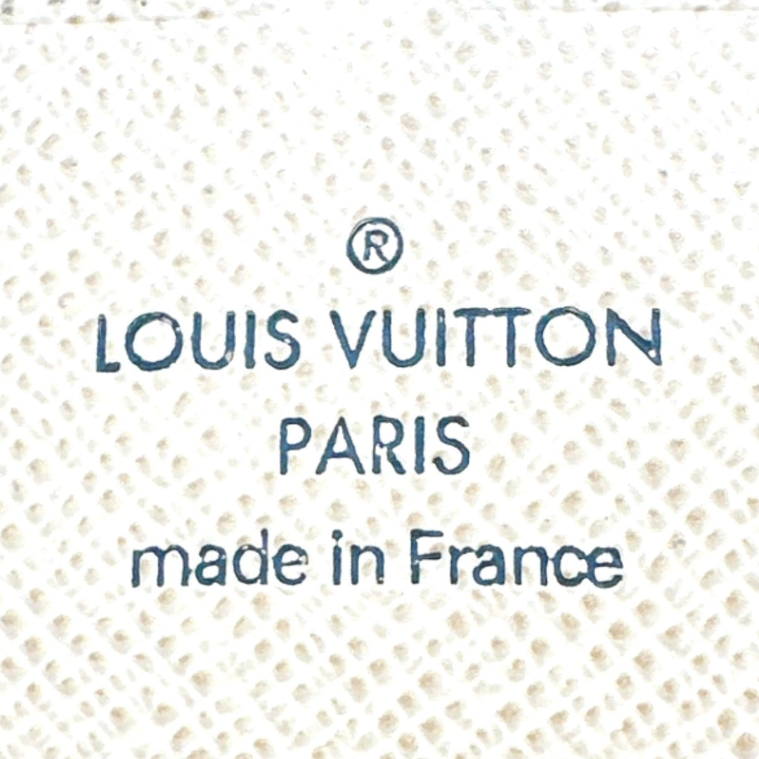 LOUIS VUITTON Long Wallet Purse N60012 Damier canvas white Zip Around long wallet Damier Azur Zippy Organizer unisex(Unisex) Used Authentic