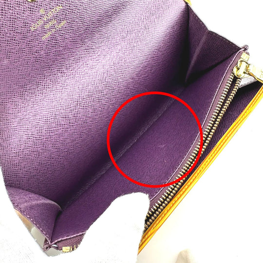 LOUIS VUITTON Long Wallet Purse ‚l63579 Epi Leather yellow Trifold purse Epi Porto Mon Credit Women Used Authentic