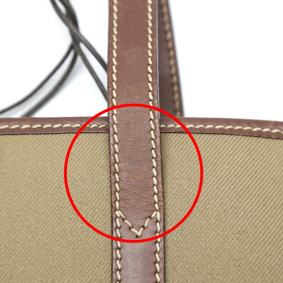 HUNTING WORLD Handbag 4620969 canvas Khaki x Brown Tote Bag Drawstring closure Mini tote mens Used Authentic