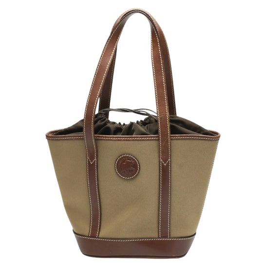 HUNTING WORLD Handbag 4620969 canvas Khaki x Brown Tote Bag Drawstring closure Mini tote mens Used Authentic