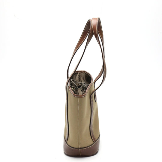 HUNTING WORLD Handbag 4620969 canvas Khaki x Brown Tote Bag Drawstring closure Mini tote mens Used Authentic