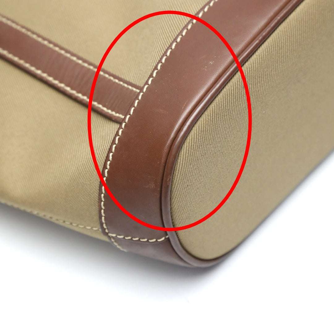 HUNTING WORLD Handbag 4620969 canvas Khaki x Brown Tote Bag Drawstring closure Mini tote mens Used Authentic