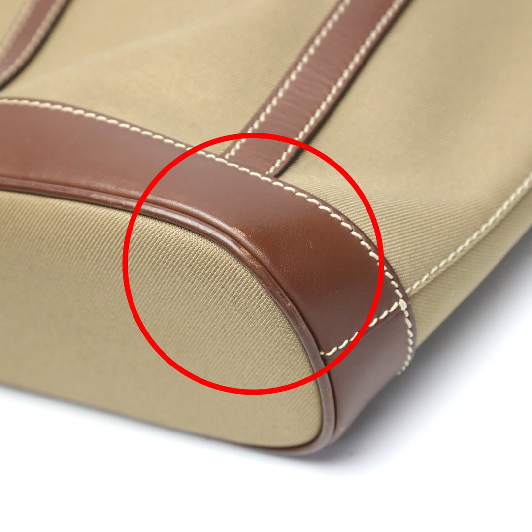 HUNTING WORLD Handbag 4620969 canvas Khaki x Brown Tote Bag Drawstring closure Mini tote mens Used Authentic