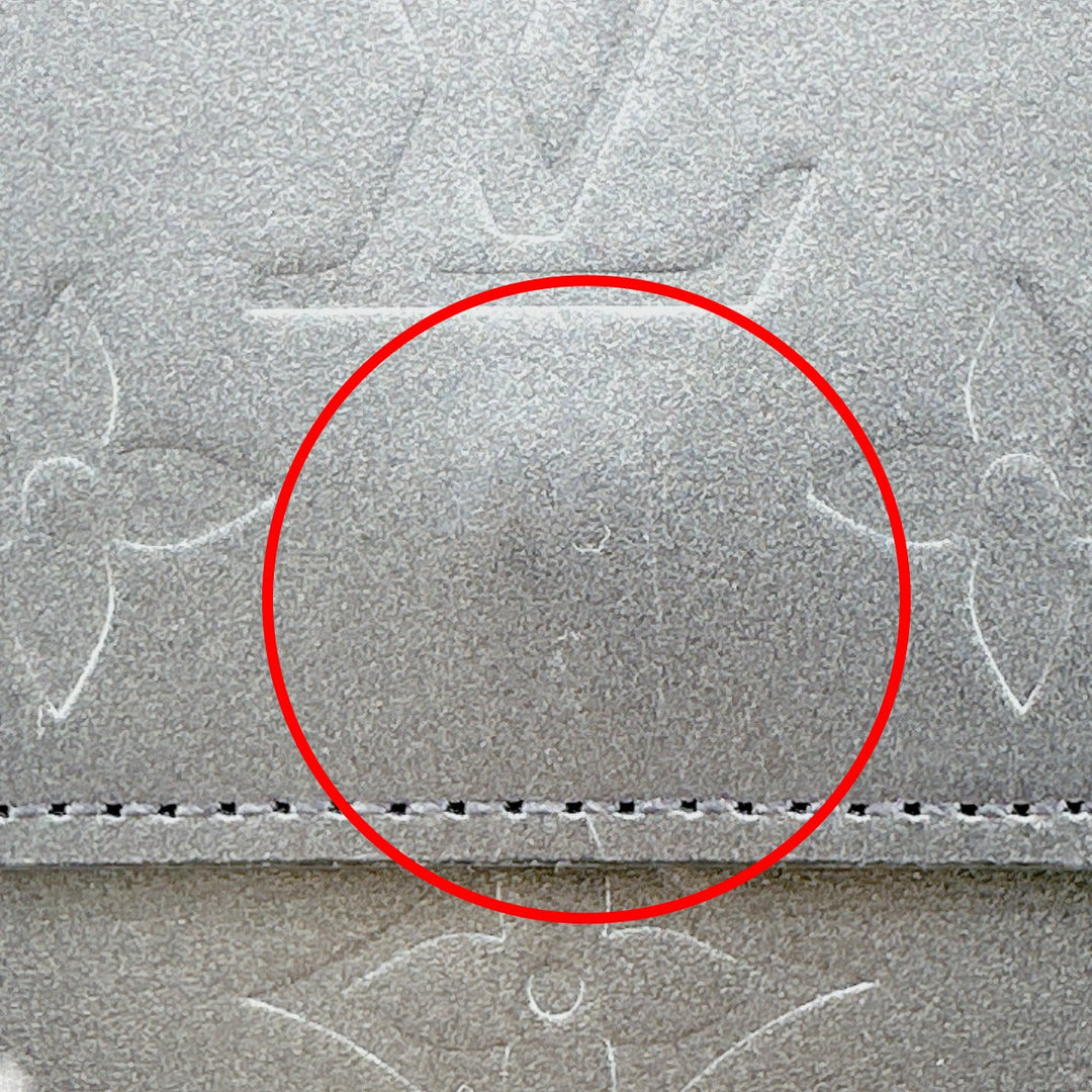 LOUIS VUITTON Bifold Wallet M65112 Monogram mat Noir Wallet with card pocket Monogram Porte Monnaie Billets Cartes Credit unisex(Unisex) Used Authentic